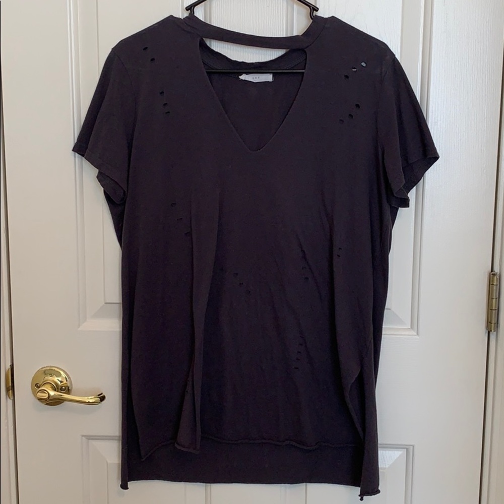 Lush- V Neck Rocker Tee